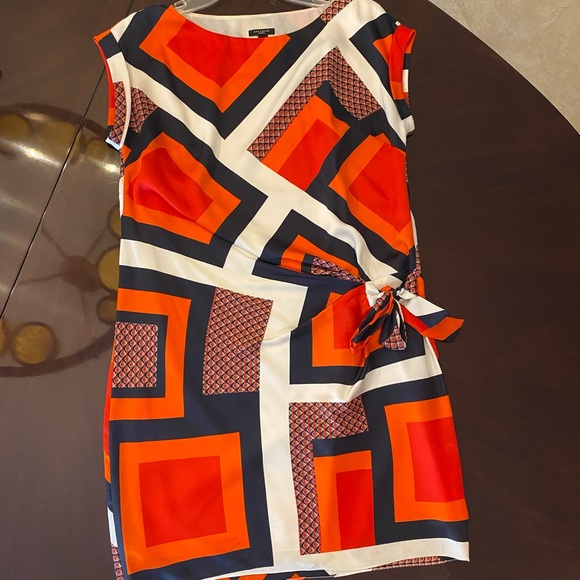 Ann Taylor classy red blue white dress - Picture 5 of 6